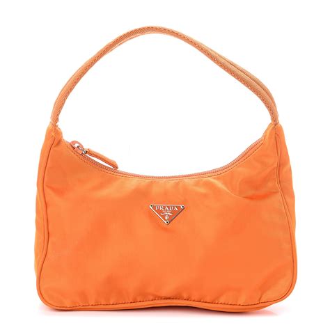 prada nylon bag orange